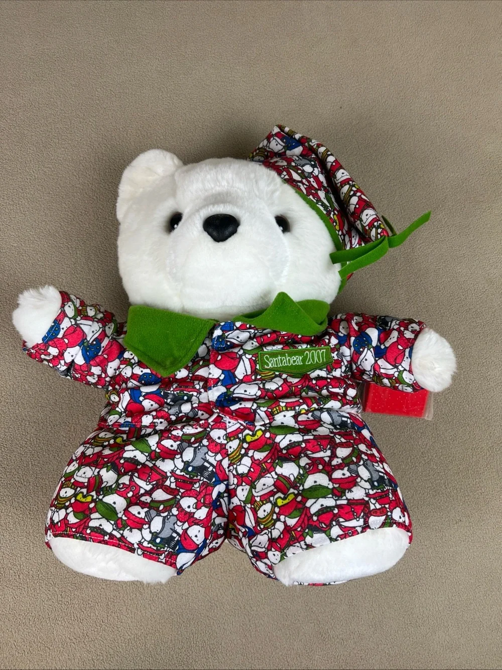2007 Macy's Santabear Collection PJs Teddy Bear W/ Collectible Cards. 16